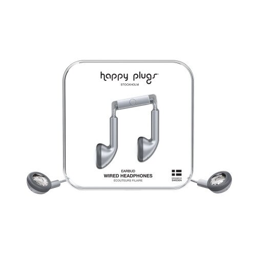 Happy Plugs Earbud Wired Headphones - Space Grey