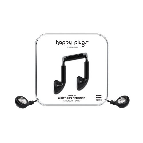 Happy Plugs Earbud Wired Headphones - Black
