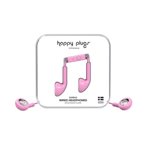 Happy Plugs Earbud Wired Headphones - Pink
