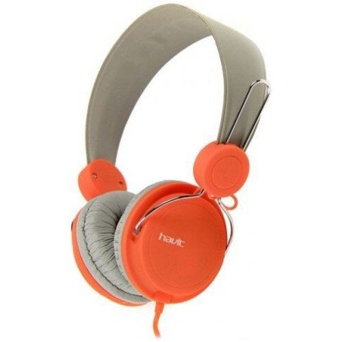 Havit HV-H2198D Wired Headphone - Grey+Orange