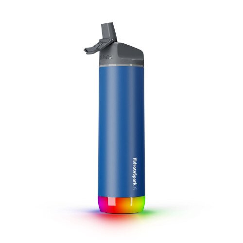 Hidrate Spark PRO Bluetooth Smart Water Bottle - 21oz Stainless Steel - Straw - Deep Blue