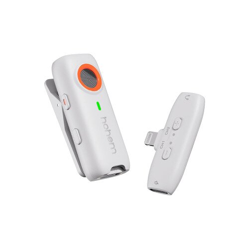 Hohem Microphone MIC-01 - 1TX + 1RX - Lightning - White