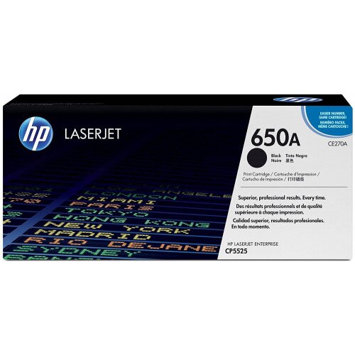 HP 650A Original LaserJet Toner Cartridge - Black