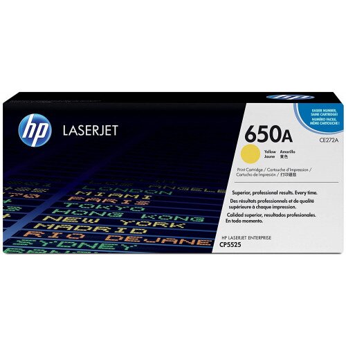 HP 650A Original LaserJet Toner Cartridge - Yellow