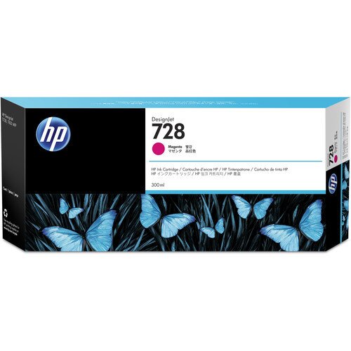 HP 728 300-ml DesignJet Ink Cartridge - Magenta