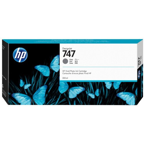 HP 747 300-ml DesignJet Ink Cartridge - Gray