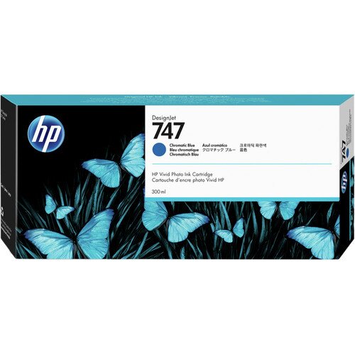 HP 747 300-ml DesignJet Ink Cartridge - Chromatic Blue