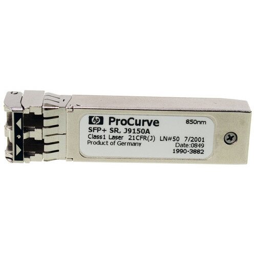 HP J9150A X132 10G SFP+ 10GbE LC SR Transceiver Multimode Fiber Module (Up to 0.25 mi)