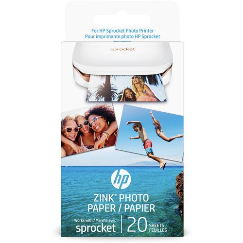 HP ZINK Sticky-Backed Photo Paper-20 sht/2 x 3 in