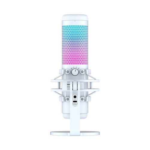 HyperX QuadCast S USB Condenser Gaming Microphone - White-Grey