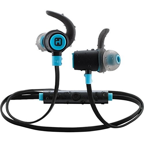 iHome iB73 Bluetooth 4.0 Wireless Water-resistant Sport Earphones with Mic, Remote and Sport Clips