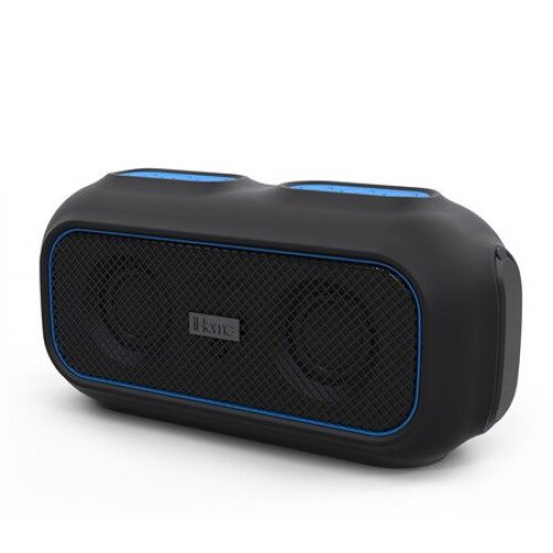 iHome iBT9 Waterproof + Shockproof Wireless Stereo Speaker with Built-In Power Bank - Blue