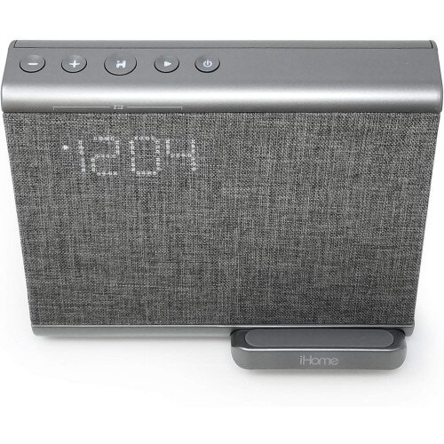 iHome iBTW39 Bluetooth Bedside/Home Office Speaker System with Qi Wireless Charging