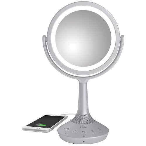 iHome iCVBT5 6" Double-Sided Vanity Mirror with Bluetooth Audio