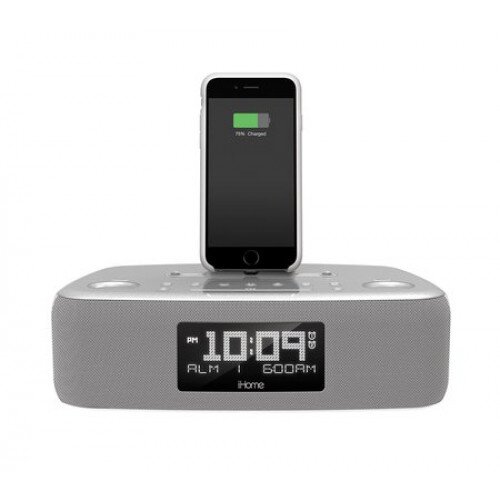 iHome iDL44 Case Friendly Lightning Dock with USB Charge - White