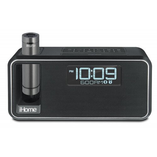 iHome iKN105 Dual Charging Bluetooth Stereo Alarm Clock Radio/ Speakerphone with NFC, Portable Removable Power - Black