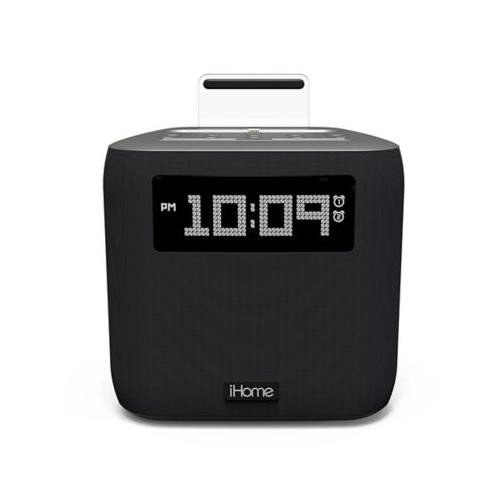 iHome iPL24 Dual Charging Docking Clock Radio - Gunmetal
