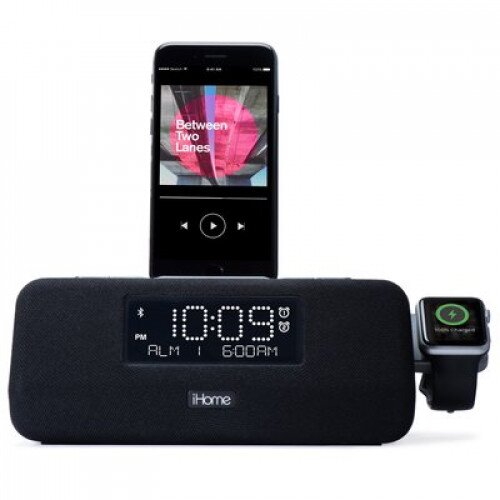 iHome iPLWBT5 Docking Clock Radio + Watch Charger