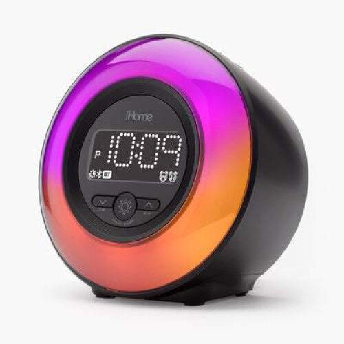 iHome Powerglow Clock Radio with Bluetooth Speaker and USB Charging