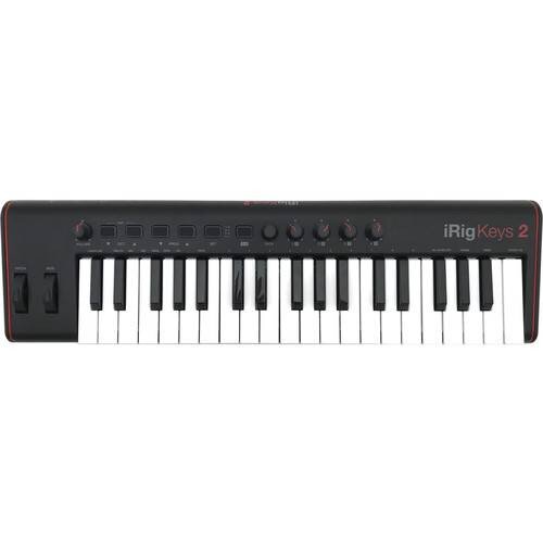 IK Multimedia iRig Keys 2 37-Key Ultra-Compact MIDI Keyboard Controller