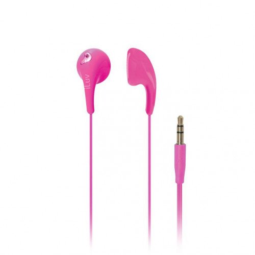 iLuv Bubble Gum 2 Flexible Jelly-Type Stereo Earphone - Pink