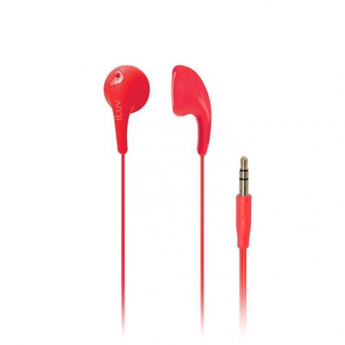 iLuv Bubble Gum 2 Flexible Jelly-Type Stereo Earphone - Red