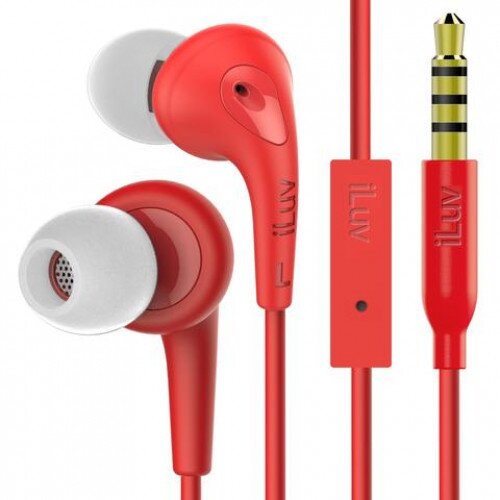 iLuv Bubble Gum 3 In-Ear Wired Headphones - Red