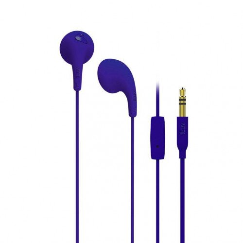 iLuv Bubble Gum Talk Flexible Jelly-Type Stereo Earphones - Purple