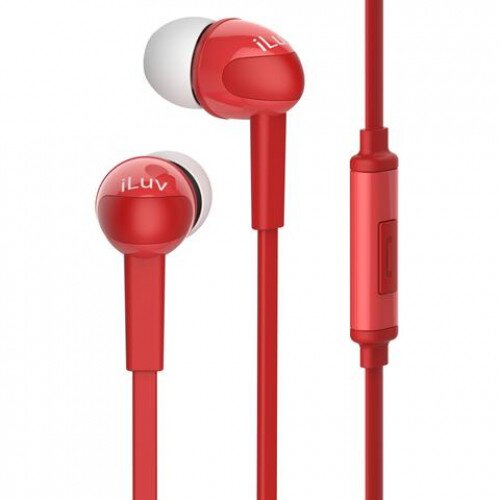 iLuv Peppermint Talk In-Ear Wired Headphones - Red