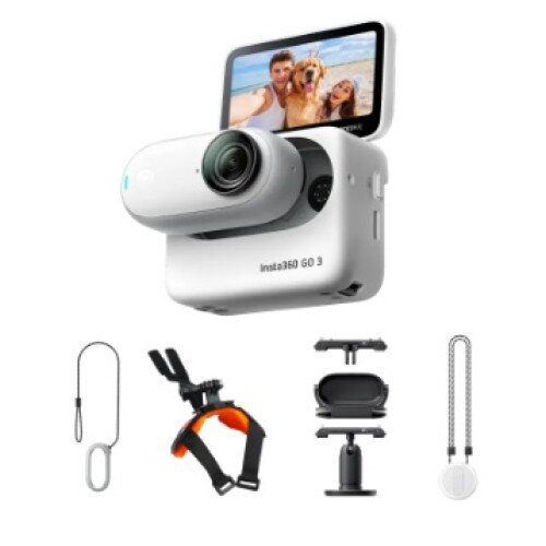 Insta360 GO 3 Action Camera - 32GB - Motorcycle Kit - White