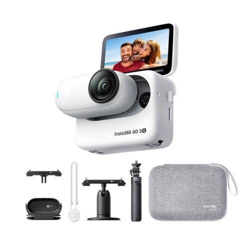 Insta360 GO 3S Action Camera - 64GB - Family Bundle - Arctic White