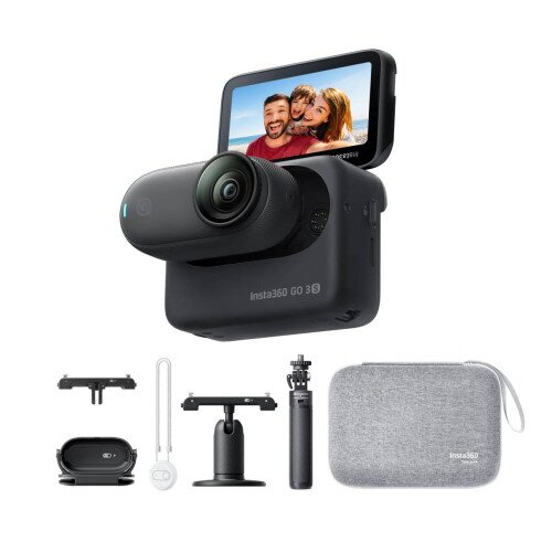 Insta360 GO 3S Action Camera - 128GB - Family Bundle - Midnight Black
