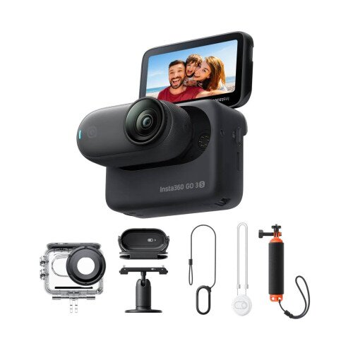 Insta360 GO 3S Action Camera - 128GB - Water Sports Bundle - Midnight Black