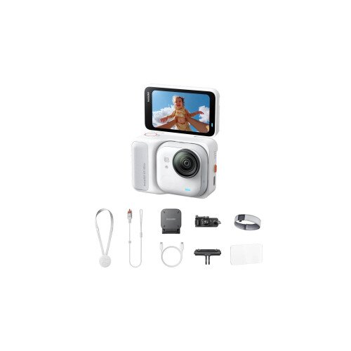 Insta360 GO Ultra Tiny Hands-Free 4K Pocket Action Camera - No MicroSD Card - Running Bundle - Arctic White