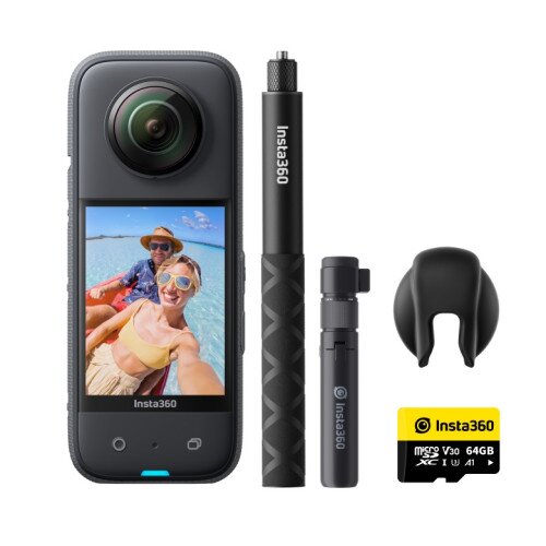 Insta360 X3 Waterproof 360 Action Camera - Bullet Time Kit