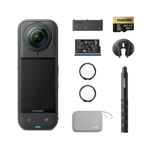 Insta360 X5 Flagship 8K 360 Action Camera - 256GB MicroSD Card - Essentials Bundle