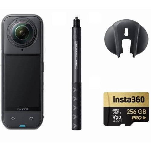 Insta360 X5 Flagship 8K 360 Action Camera - 256GB MicroSD Card - Snowboard Bundle
