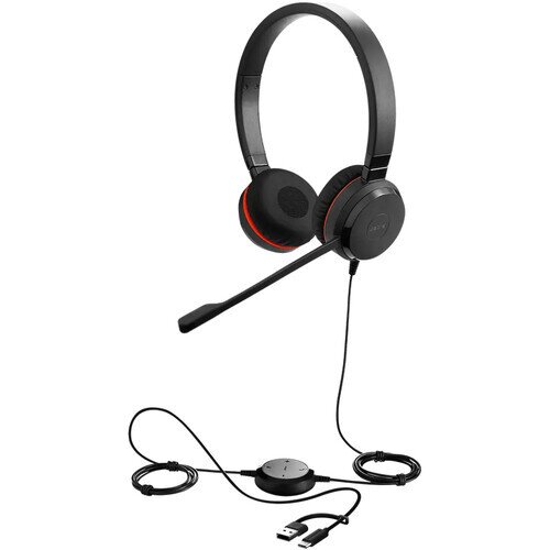 Jabra Evolve 20 Professional Headset - UC Stereo - USB-C or USB-A - Leatherette