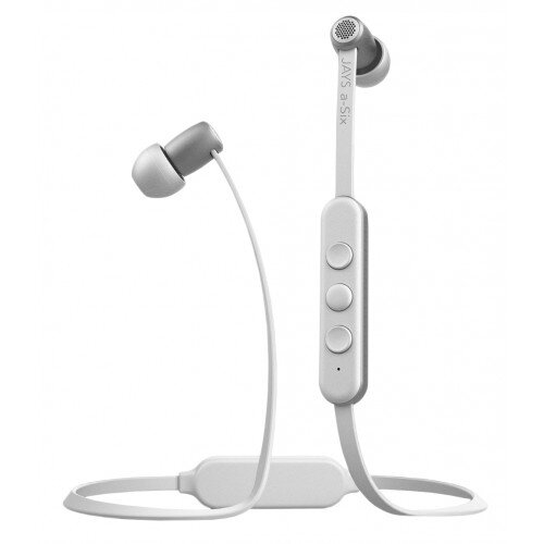 Jays a-Six Wireless Earphones - White on Silver