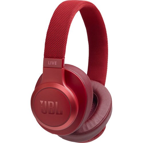 JBL LIVE 500BT Wireless Over-Ear Headphones - Red