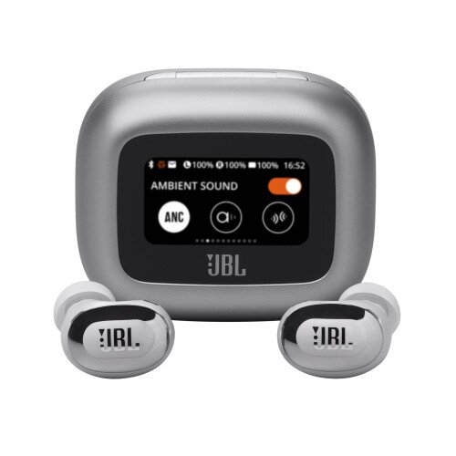 JBL Live Buds 3 True Wireless Noise-Cancelling Bud-Type Earbuds - Silver