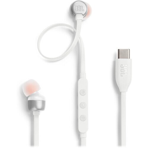 JBL Tune 310C USB Wired Hi-Res In-Ear Headphones - White