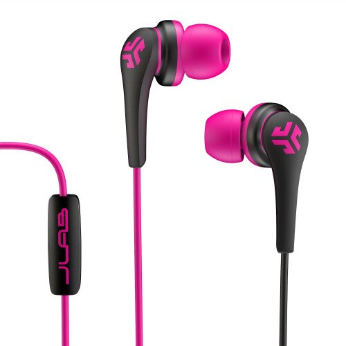 JLab Audio Core Custom Fit Wired Earbuds - Pink/Black