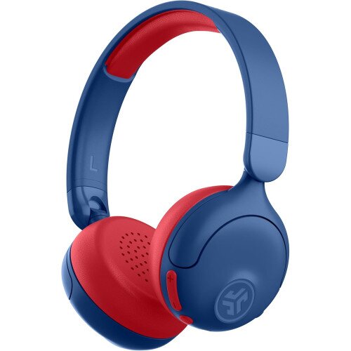JLab Audio JBuddies ANC 2 in 1 Wireless + Wired Kids Headphones - Blue/Red