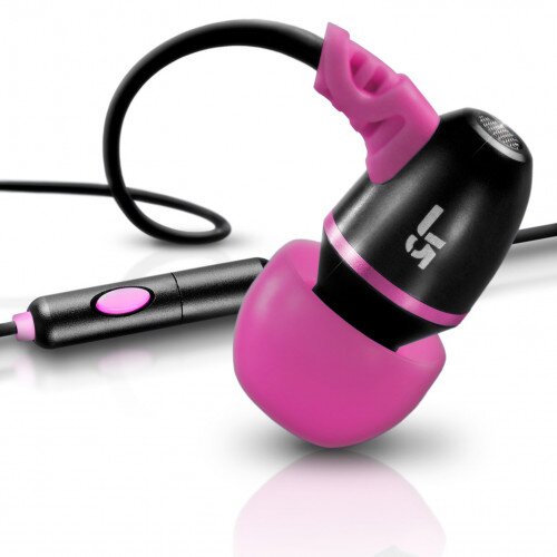 JLab Audio JBuds J5M Metal Earbuds with Mic - Black / Pink