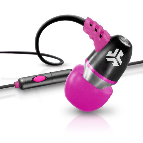 JLab Audio Neon Metal Wired Earbuds - Black/Pink