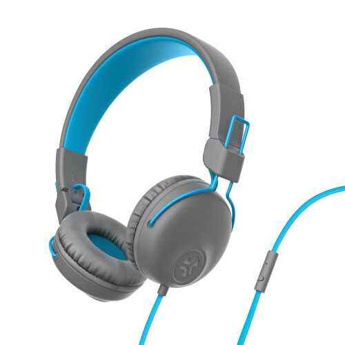 JLab Audio Studio On-Ear Wired Headphones - Graphite / Blue