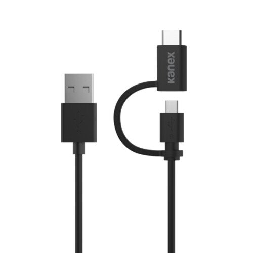 Kanex Micro-USB Charge and Sync Cable with USB-C Connector Adapter 4 Feet