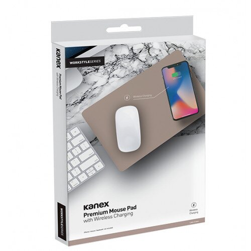 Kanex Premium Mouse Pad with Wireless Charging - Latte Cream