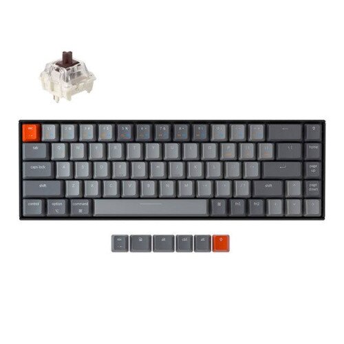 Keychron K6 Wireless Mechanical Keyboard - Brown Switch - RGB Backlight - Super Mechanical (Hot-Swappable)
